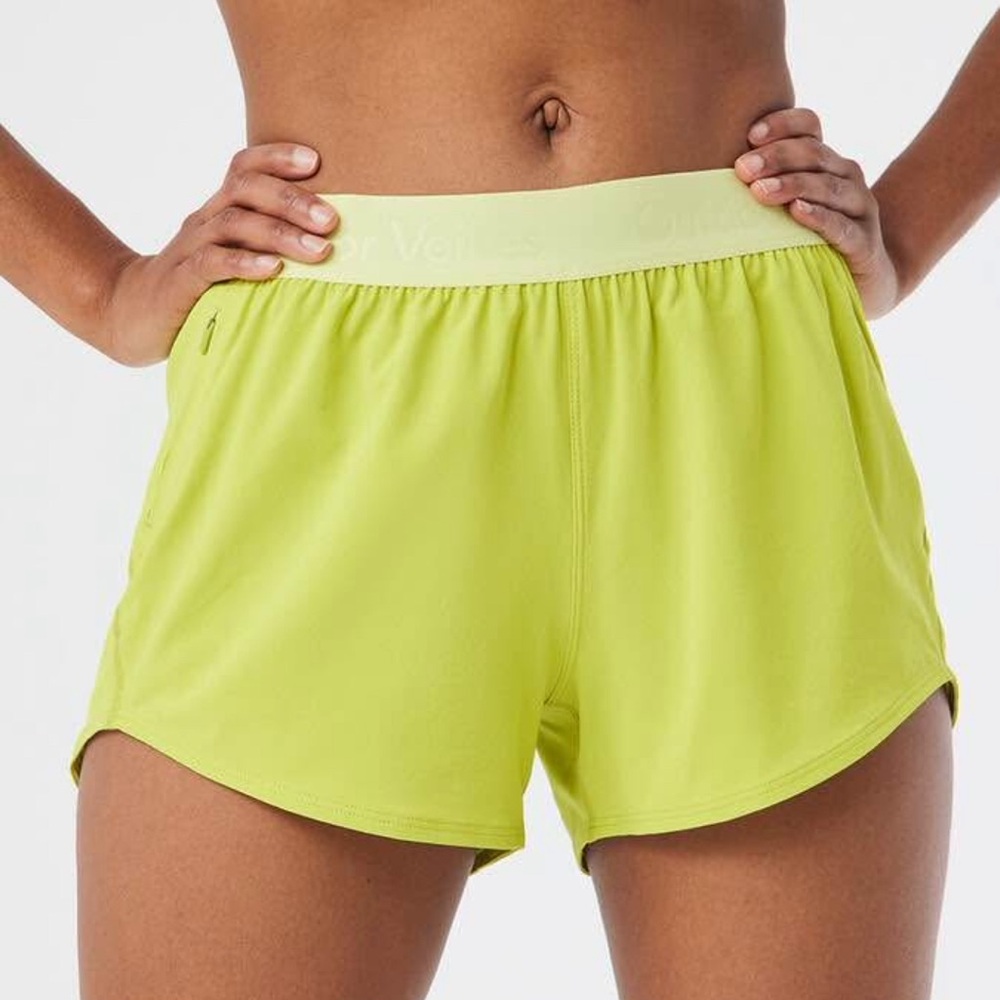 Outdoor Voices Green Athletic Shorts Lightweight Performance